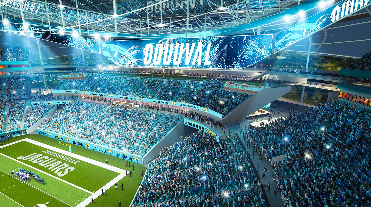 Стадион Jacksonville Jaguars накроют зеркальным навесом от жары и дождя